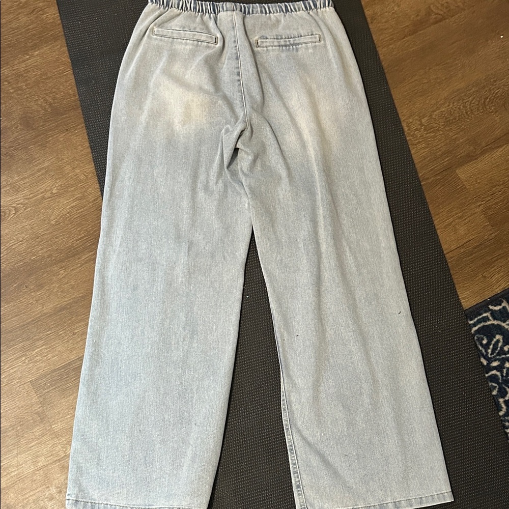 No Boundaries Light Blue Elastic Waist Pants - Picture 3 of 3